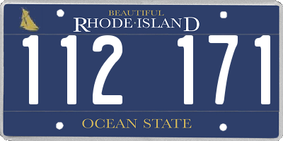 RI license plate 112171