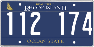 RI license plate 112174