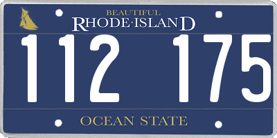 RI license plate 112175