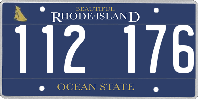 RI license plate 112176