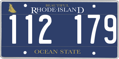 RI license plate 112179