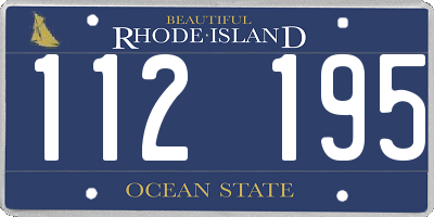 RI license plate 112195