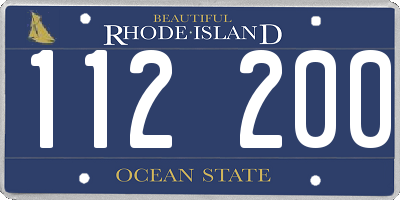 RI license plate 112200