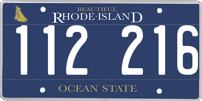 RI license plate 112216