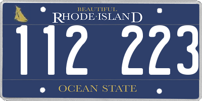 RI license plate 112223