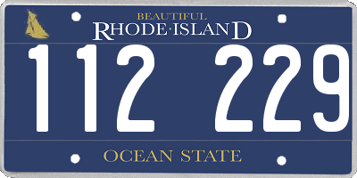 RI license plate 112229