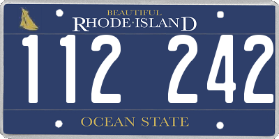 RI license plate 112242