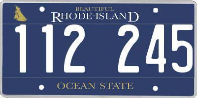 RI license plate 112245