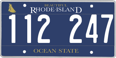 RI license plate 112247