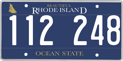 RI license plate 112248