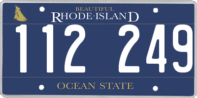 RI license plate 112249