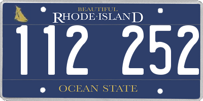 RI license plate 112252