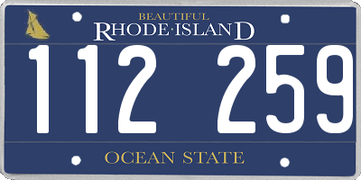 RI license plate 112259