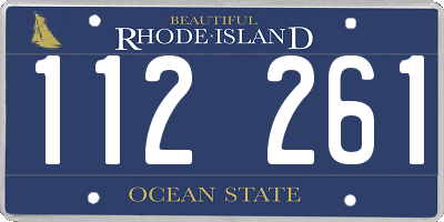 RI license plate 112261