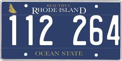 RI license plate 112264