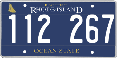 RI license plate 112267