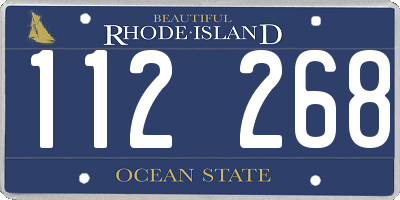 RI license plate 112268