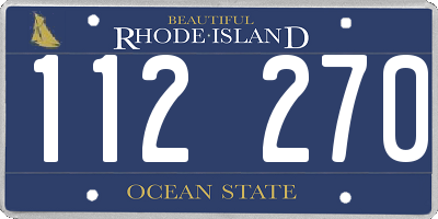 RI license plate 112270