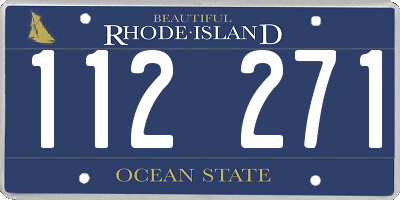 RI license plate 112271