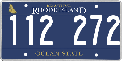 RI license plate 112272