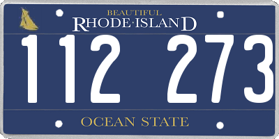 RI license plate 112273