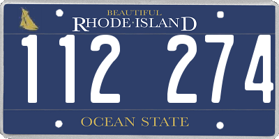 RI license plate 112274