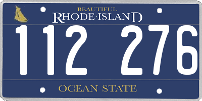 RI license plate 112276