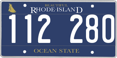 RI license plate 112280