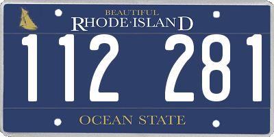 RI license plate 112281