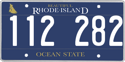 RI license plate 112282