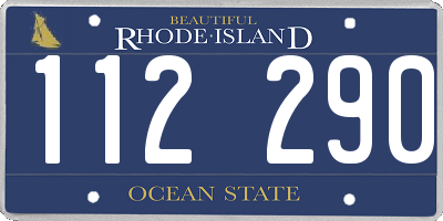 RI license plate 112290