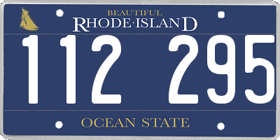 RI license plate 112295