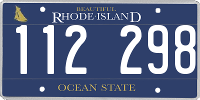 RI license plate 112298
