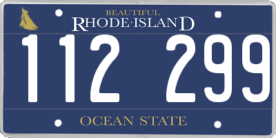 RI license plate 112299