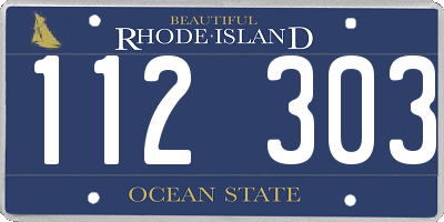 RI license plate 112303