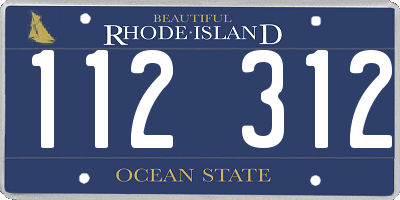 RI license plate 112312