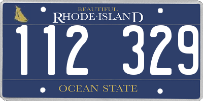 RI license plate 112329