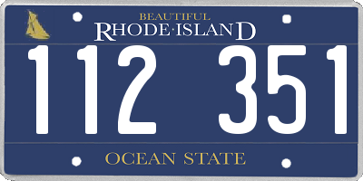 RI license plate 112351
