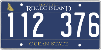 RI license plate 112376