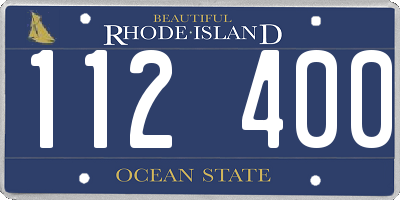 RI license plate 112400