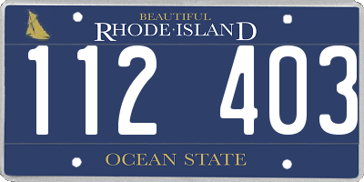 RI license plate 112403