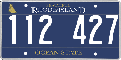 RI license plate 112427