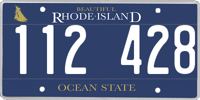 RI license plate 112428