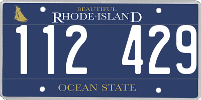 RI license plate 112429