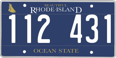 RI license plate 112431