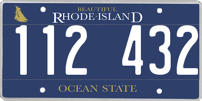 RI license plate 112432