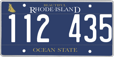RI license plate 112435