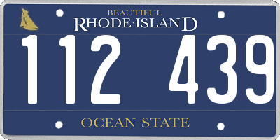 RI license plate 112439