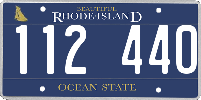 RI license plate 112440