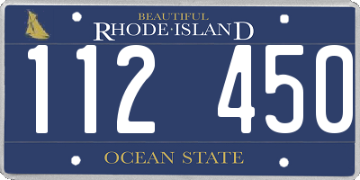 RI license plate 112450